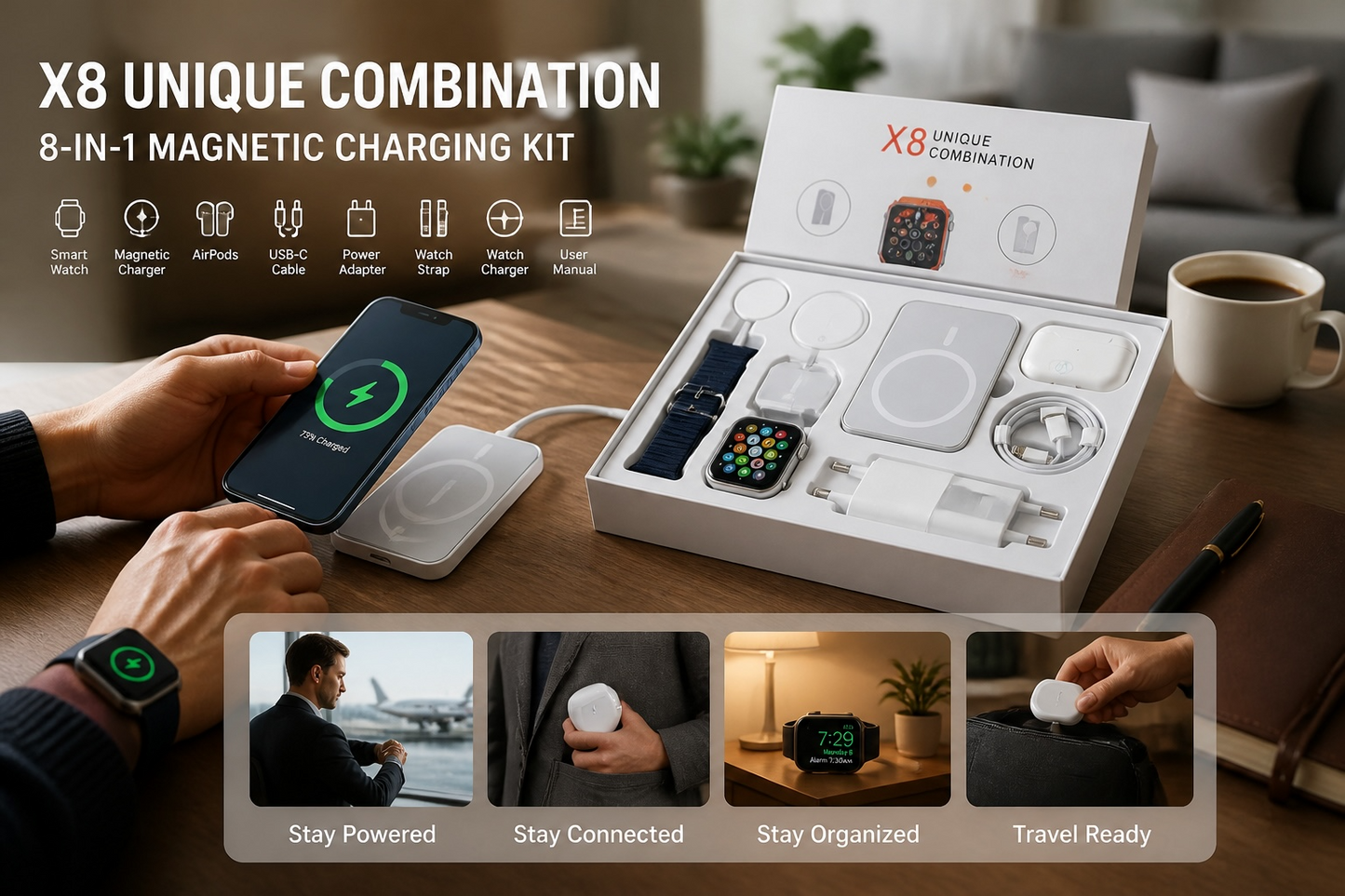 Coffret Apple Premium – AirPods, Apple Watch & Accessoires